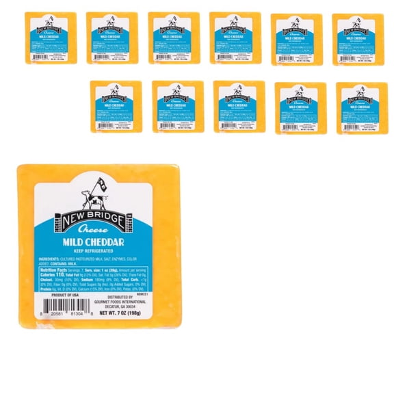 New Bridge Mild Cheddar, 7OZ, 12 Pack