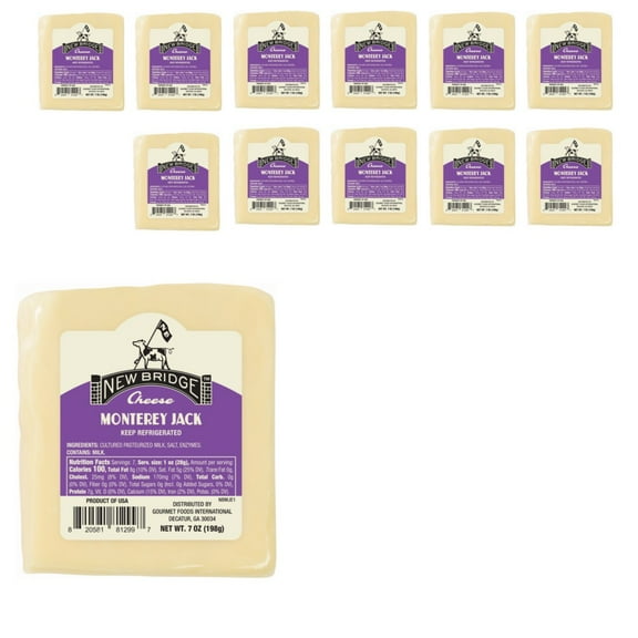 New Bridge Monterey Jack, 7OZ, 12 Pack