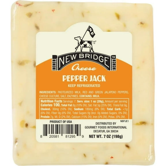 New Bridge Pepper Jack, 7OZ, 12 Pack