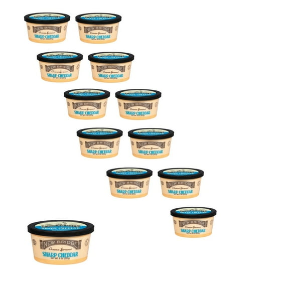 New Bridge Sharp Cheddar Cheese Spread, 8OZ, 12 Pack