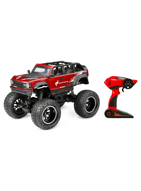 New Bright (1:10) Ford Bronco Battery Remote Control Heavy Metal 4x4 Red Truck, 21084U