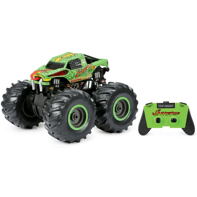 New Bright (1:10) Snake Bite Battery Remote Control Monster Truck Lights, Sounds, Green 61061U