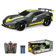 New Bright (1:16) Forza Corvette Battery Radio Control Black Sports Car, 942U-1KY