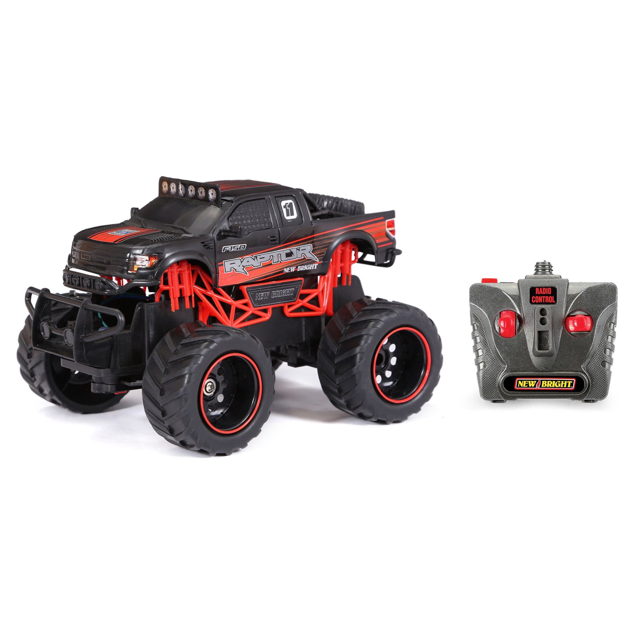 New Bright (1:24) Ford Raptor Battery Remote Control Black Truck, 2424-4K2 - image 1 of 9