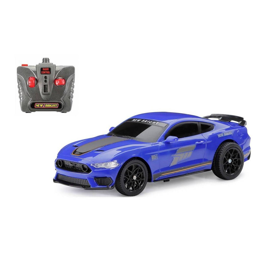 New Bright 1 24 Scale Remote Control Forza Motorsport Sportscar Mustang Mach 1 Blue