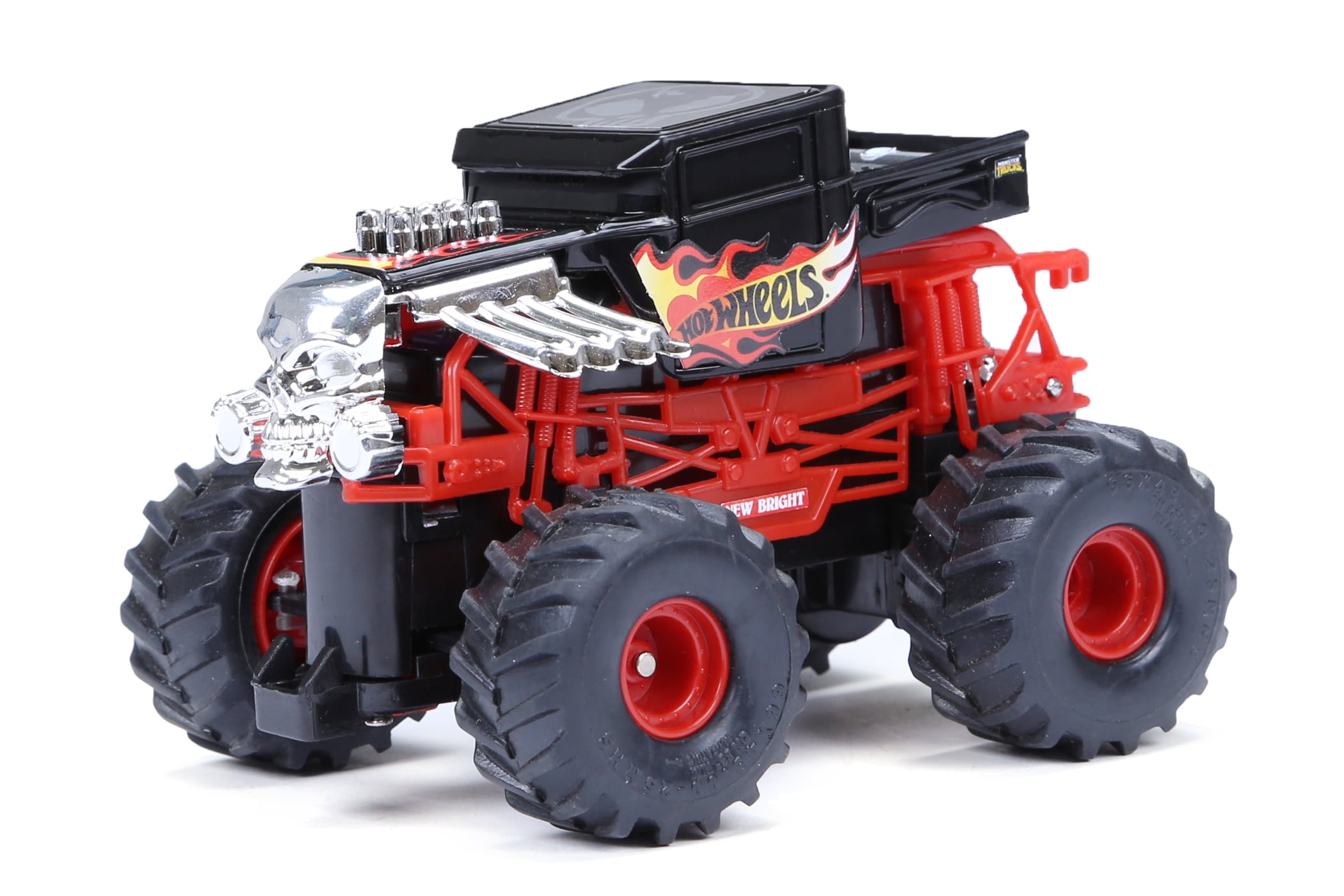 Mondo 63679 RC Monster Truck Bone Shaker 17 Motors Remote Control Car for  Kids 2.4 GHz-Red/Black-63679, Hot Wheels Livery