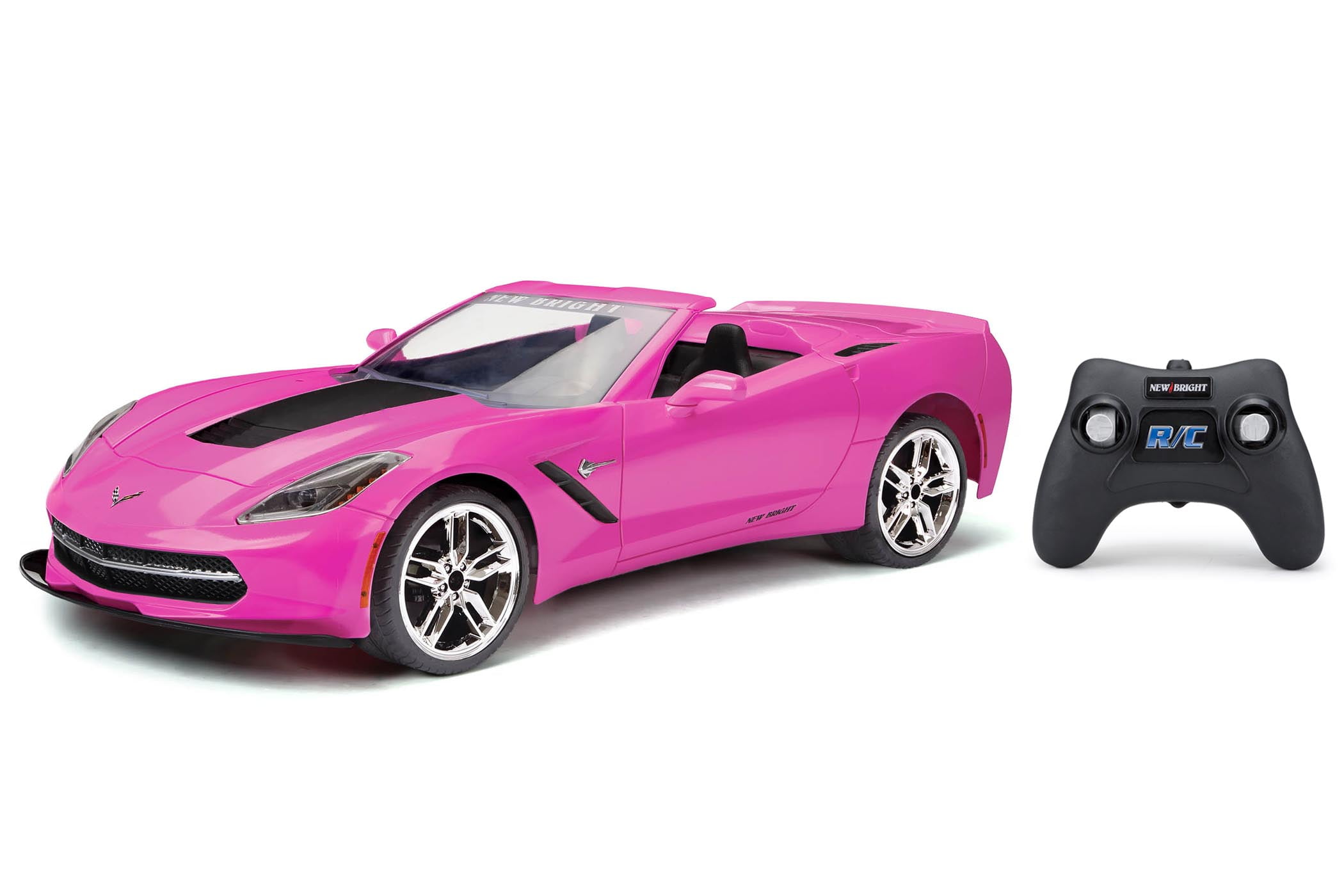 New Bright (1:8) Corvette Battery RC Sports Car, 60816UG-PN, Pink