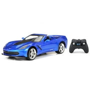 New Bright (1:8) Corvette Battery Radio Control Blue Sports Car, 60816U-B Child