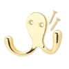 New Bright Brass Double Robe Hook