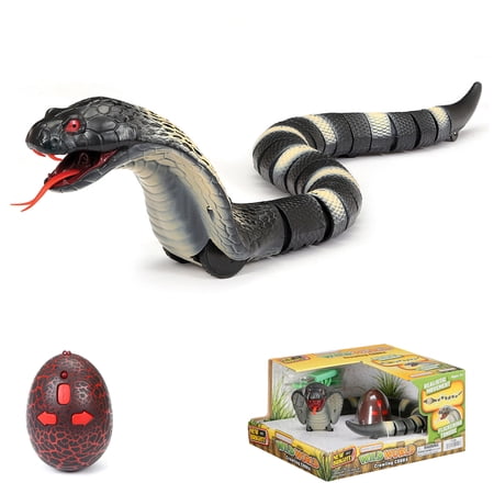 New Bright Infrared (I/R) Crawling Cobra Remote Control Gray Snake, 112A