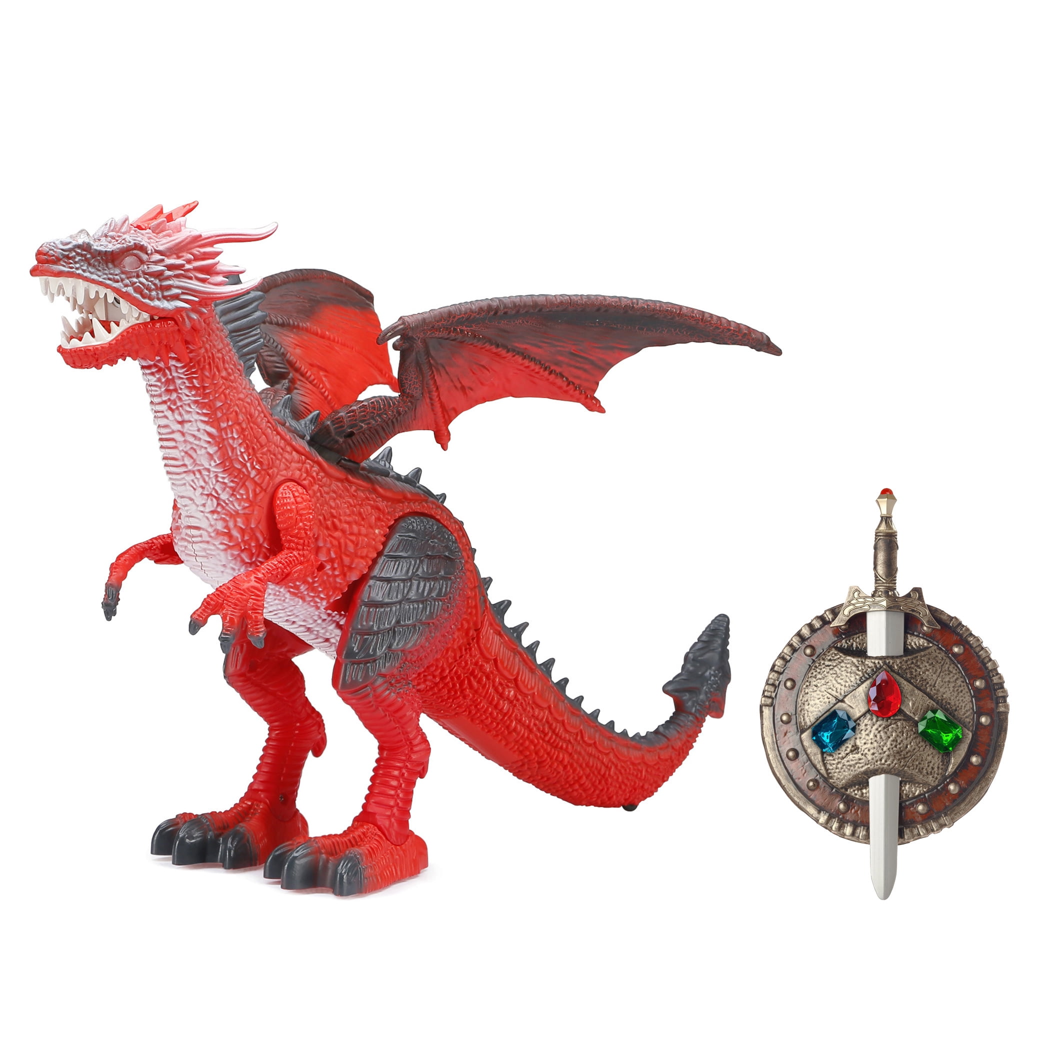 New Bright Infrared (I/R) Remote Control Red Dragon with Lights and ...
