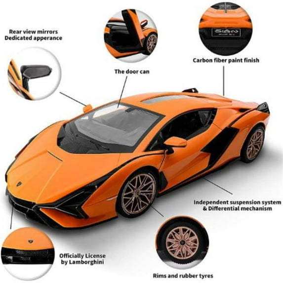 New Bright UN250374-NT Rastar RC Car 1.07 2.4GHz Lamborghini Sian FKP 37 Radio Remote Control Car