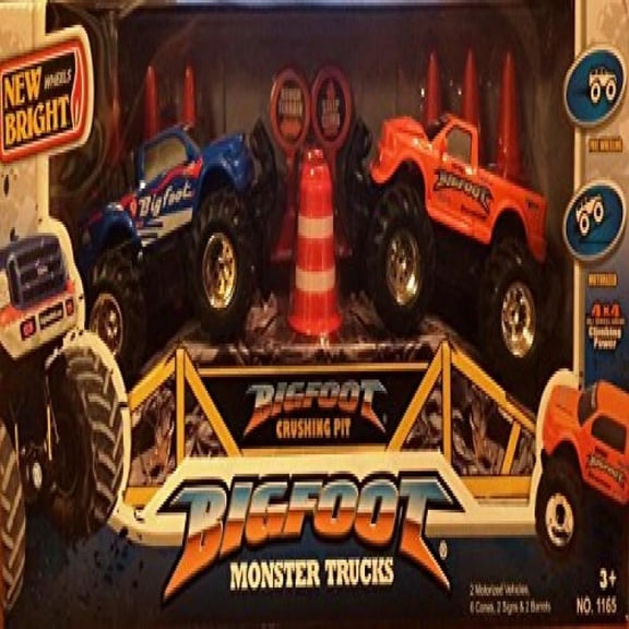 New Bright Wheels Bigfoot Monster Trucks Set (2 Motorized Trucks)