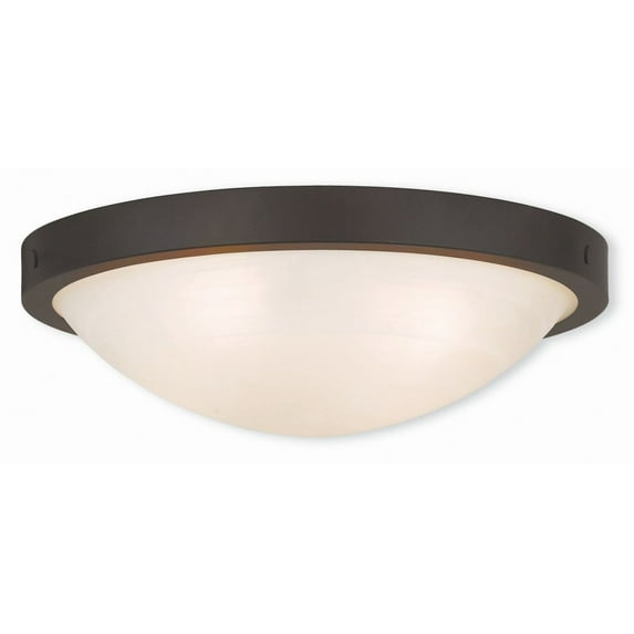 New Brighton Livex Bronze 4 Light Flush Mount Ceiling Fixture Sale Lamp 73953-07