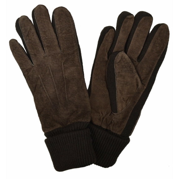 New Brooks Brother Men's Suede Leather Gloves, Dark Brown, Size Small, 8179-6