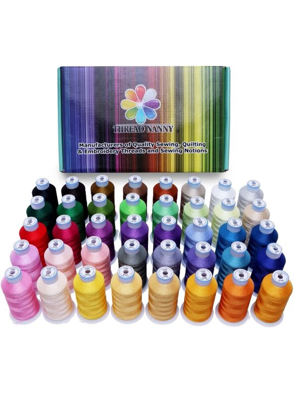 New Brother 40 Colors Embroidery Thread Set 40wt Polyester Threads from ThreadNanny 550 yards