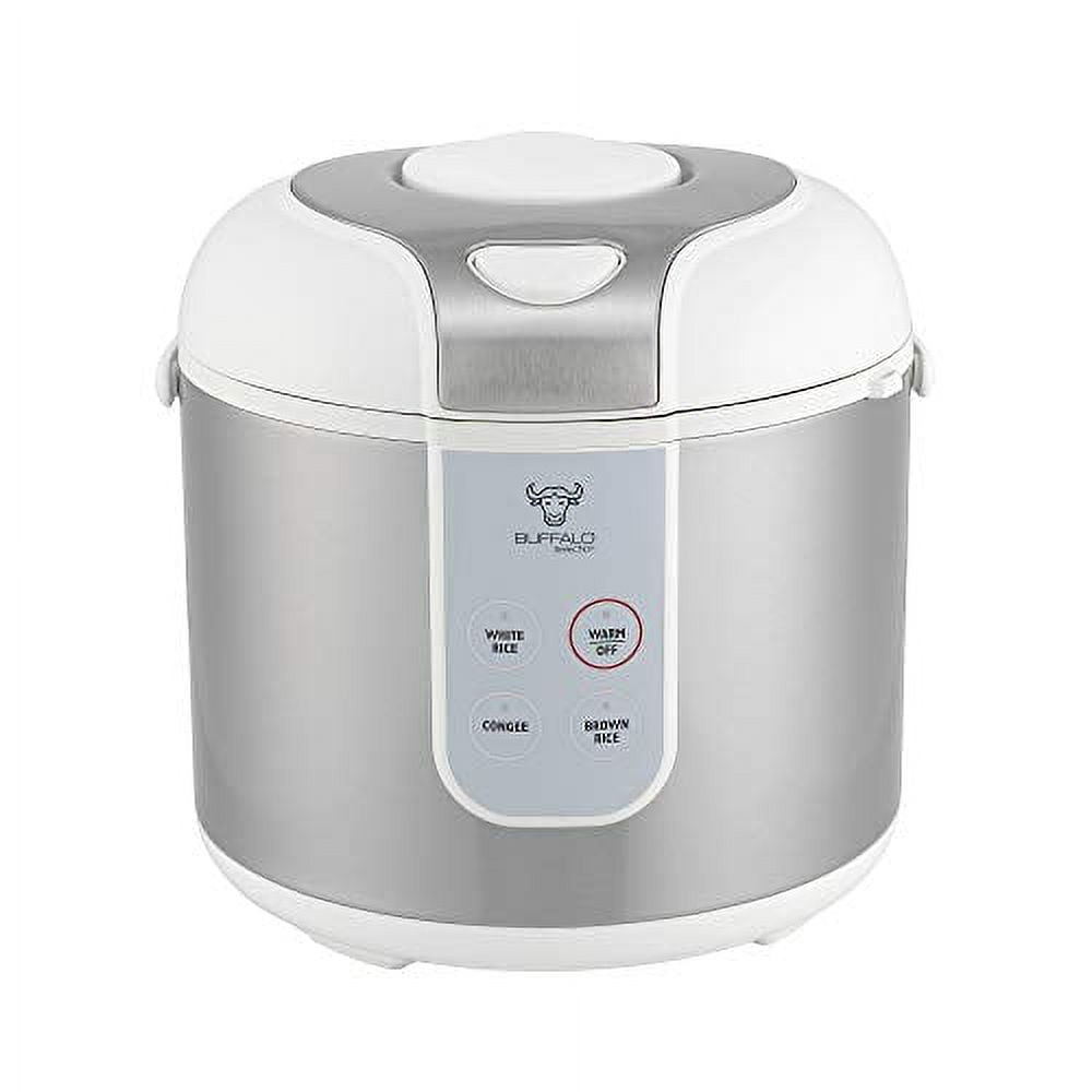 Buffalo Stainless Steel Mini Smart Rice Cooker (3 cups)