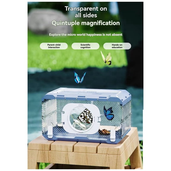 New Bug Viewer Outdoor Insect Box Magnifier Observer Kit Insect Catcher Cage Kids Science Nature Exploration Tools