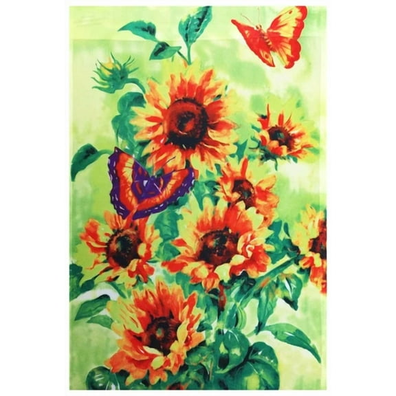 New Butterflies & Sunflowers Garden Flag 12"X18" Decorative Spring~Summer Flag