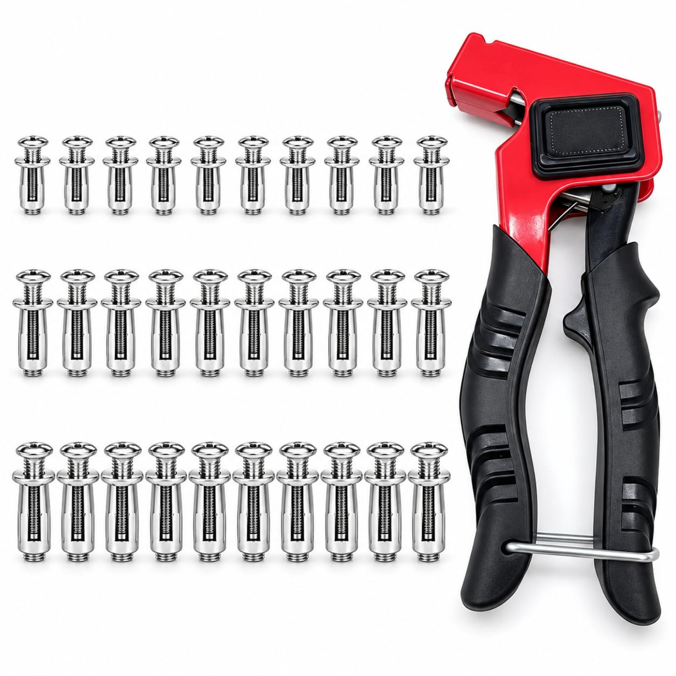 New Button Rivet Locking Nuts Set with Install Tool, 30/60/90pcs Petal ...