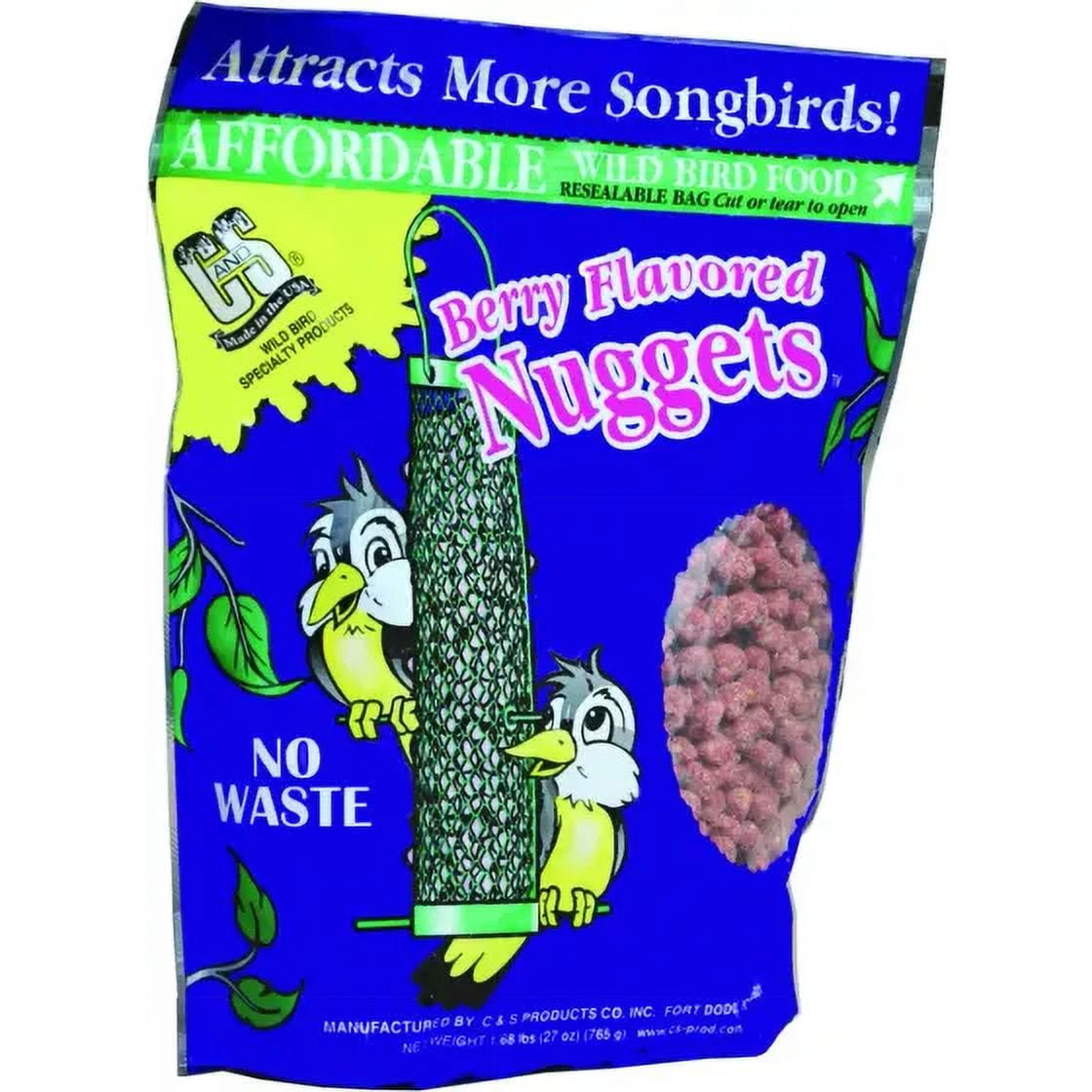 New C&S CS06101 Nuggets Bird Food HighEnergy Berry Flavor 27 Ounce Bag