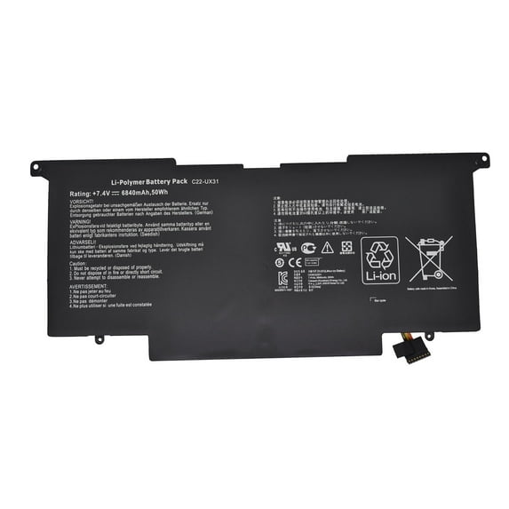 New C22-UX31 Laptop Battery for Asus Zenbook UX31A UX31E UX31 UX31A-R4004H UX31E-DH72 UX31KI3517A Ultrabook Series C21-UX31 C23-UX31 7.4V 50Wh 4-Cell