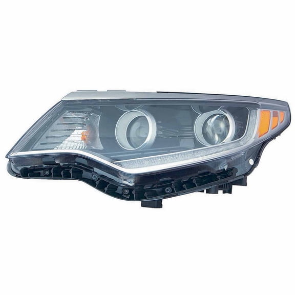 New CAPA Certified Standard Replacement Driver Side Headlight Assembly, Fits 2016-2018 Kia Optima