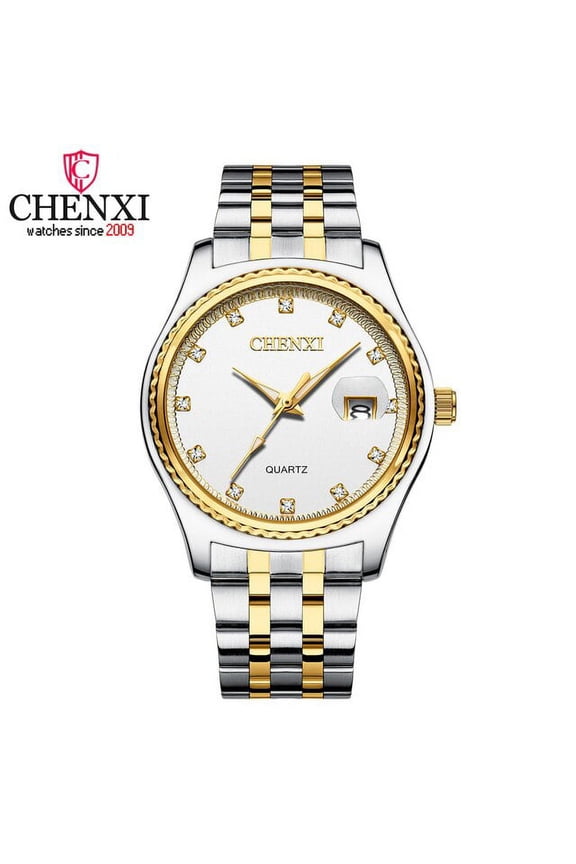 New CHENXI Fashion Mens Watches Full Steel Quartz Wrist Watch Men Top Luxury Brand Waterproof Watch Calendar Business Male Clock