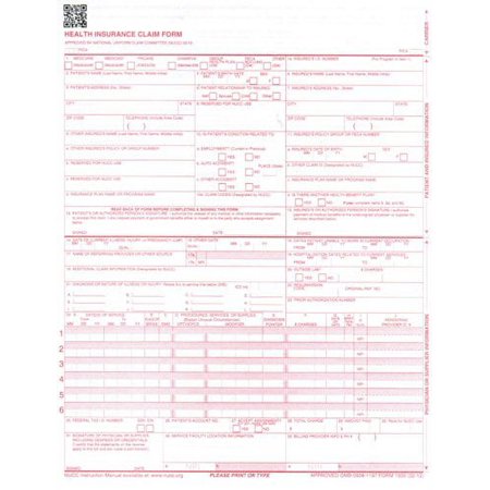 New CMS-1500 Insurance Claim Forms, HCFA (Version 02/12) - 8 REAMS (4000 Sheets/Forms)