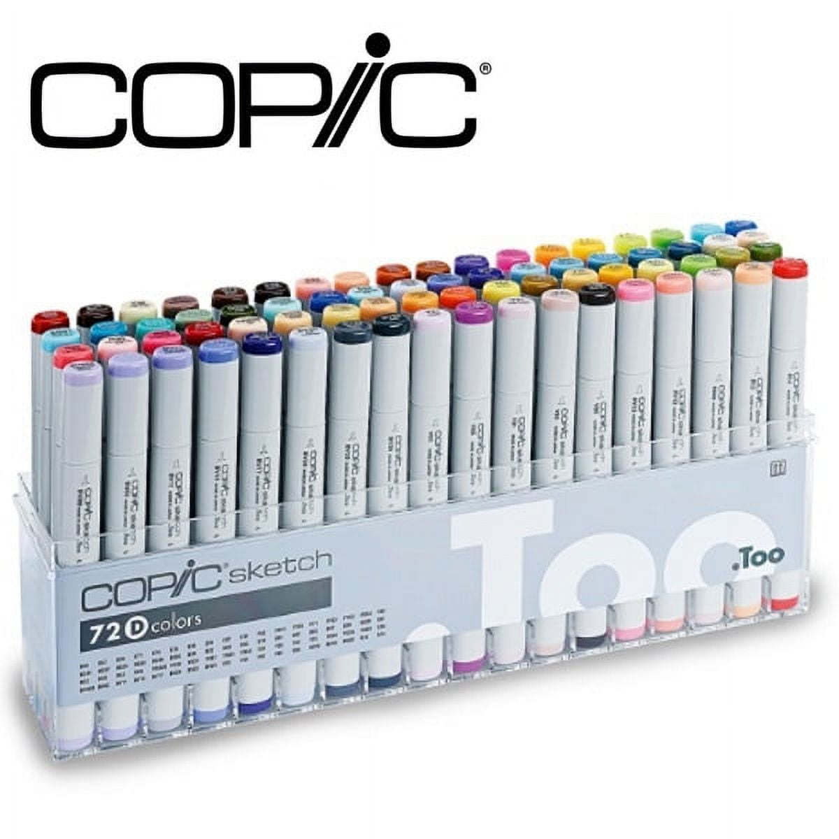 Copic Marker 72-piece Sketch Set A, Refillable Markers With