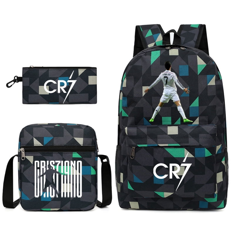 New CR7 Youth Cristiano-Ronaldo Fashion Backpack Shoulder Bag Pen ...