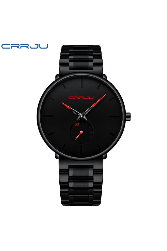 New CRRJU Watches for Men Top Brand Luxury Fashion Business Quartz Men’s Wristwatch Stainless Steel Waterproof Sports Clock