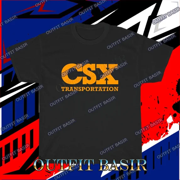 New CSX Transportation Railroad Logo T-Shirt Funny Size S to 5XL