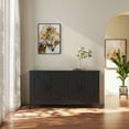 thumbnail image 1 of New Cabinet with 4 Doors and 4 open shelgves,Freestanding Sideboard Storage Cabinet Entryway Floor Cabinet for Living Room Office Bedroom, 1 of 8