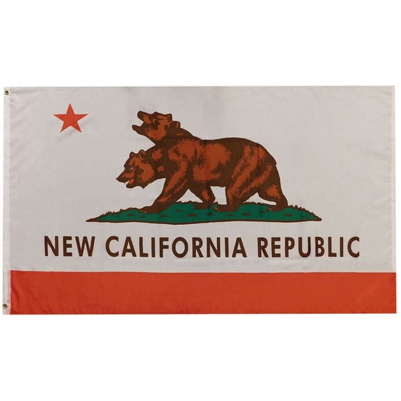New California Republic 2 Headed Bear 100D Woven Poly Nylon 3x5 3'x5' Flag