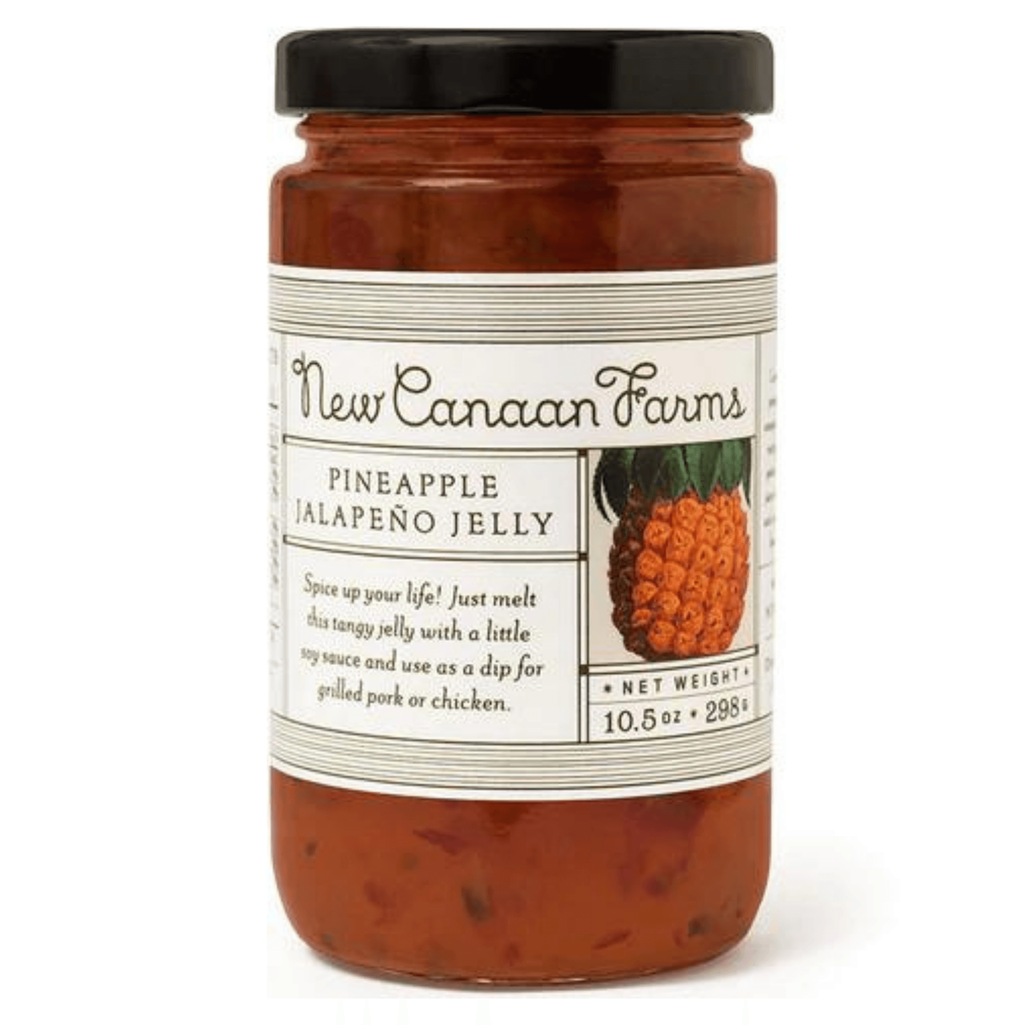 New Canaan Farms Pineapple Jalapeno Jelly Glass Jar, 10.5oz