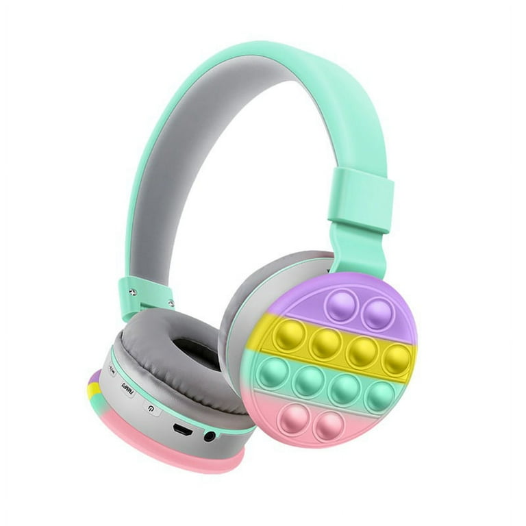 New Candy Bluetooth Headset with Popular Fidget Toy for Kids and Stereo Foldable Headphone for Mobilephone Tablet PC Bllietooth Card Cable