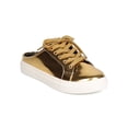 thumbnail image 1 of New Cape Robbin Beverly-1 Women Metallic Round Toe Lace Up Sneaker Slipper, 1 of 5