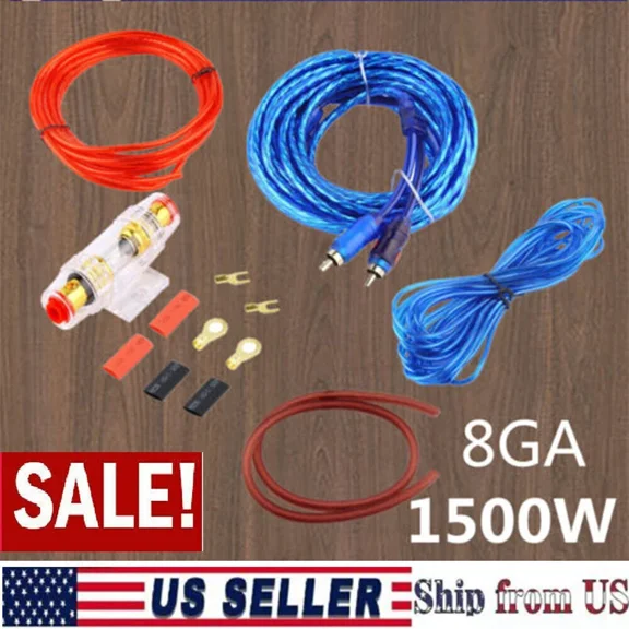 New Car Audio 1500W Cable Kit Amp Amplifier Install Rca Subwoofer Sub Wiring Us