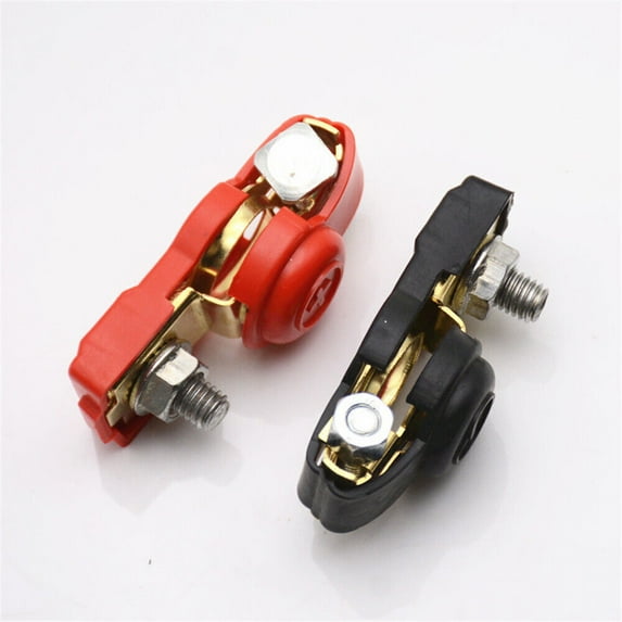 New Car Battery Terminal Connector Clamp Clip Negative Positive Red+Black Cover