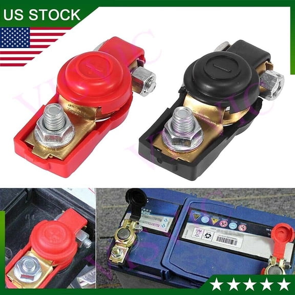 New Car Battery Terminal Connector Clamp Clip Negative Positive Red+Black Cover