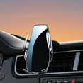 thumbnail image 1 of New Car Mobile Phone Stand, Wireless Charging, General Navigation Mount, Automotive Electronics, Fast Induction Clamping, 360° Rotation, Adjustable Position, Fits All Phones, Black & Silver, 1 of 7
