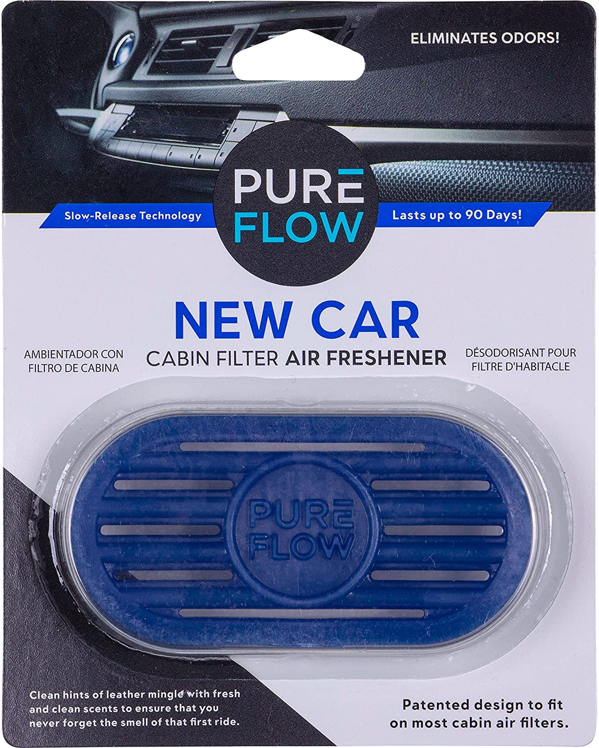 New Car, Pureflow Cabin Filter Air Freshener with Odor Eliminator 