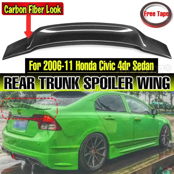 New Car Rear Trunk Spoiler Lip Boot Lip Extension For Honda for Civic 8th 2006-2011 9th 2012-2015 Rear Spoiler Wing Lip Body Kit