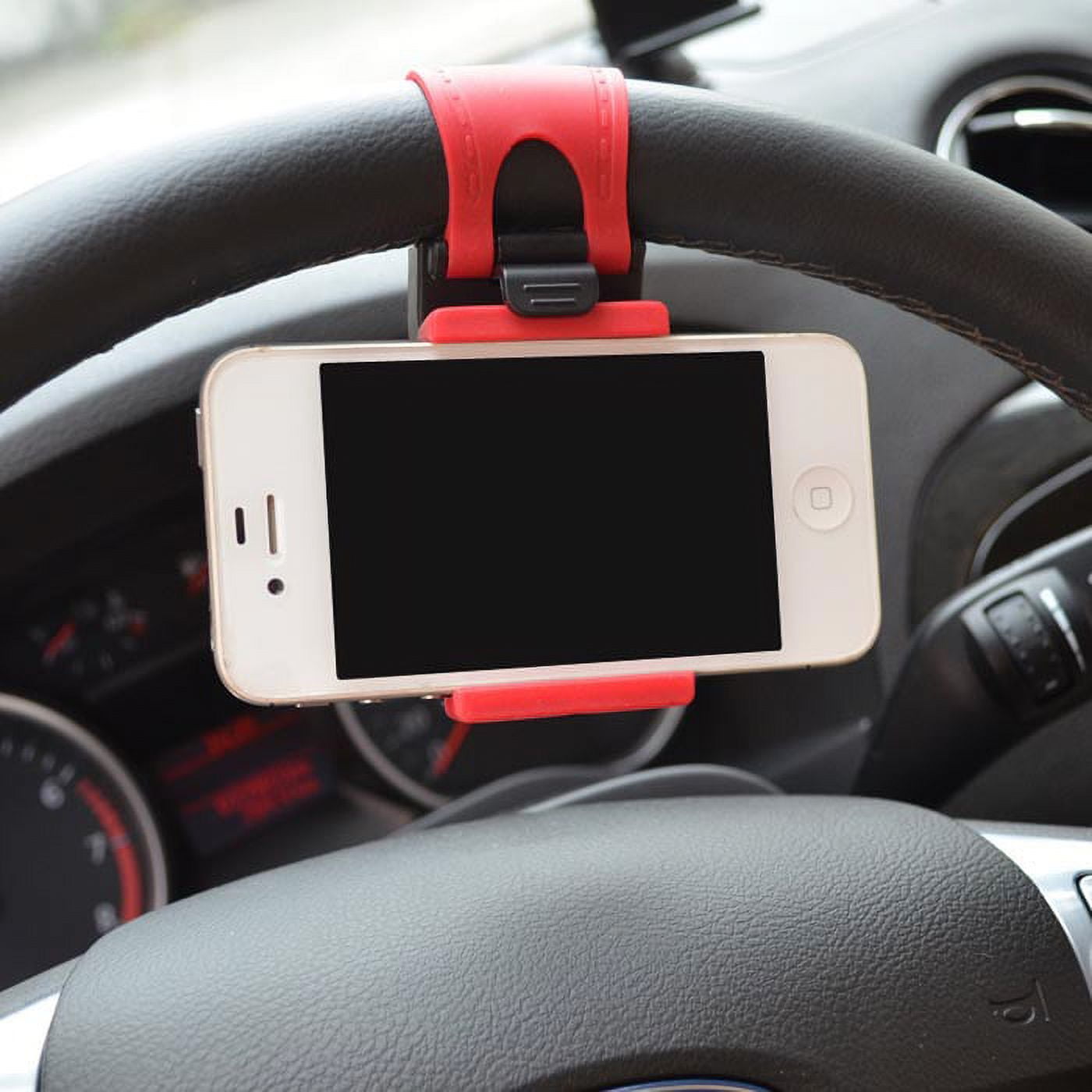 New Car Steering wheel Universal Mount Holder Stand for Cell Phone Floorboard Lights Back in