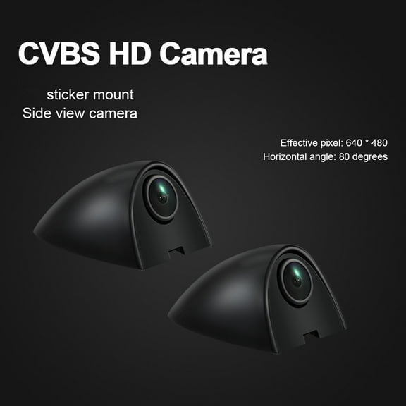 New Car Sticker Mount HD Side View Blind Spot Parking Aid Cameras Left+Right Cameras