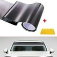 thumbnail image 1 of New Car Sun Front Film Water Resistant With Scraper Front Windshield PVC Stretchable Strip Sun Visor 20CMx150CM, 1 of 8