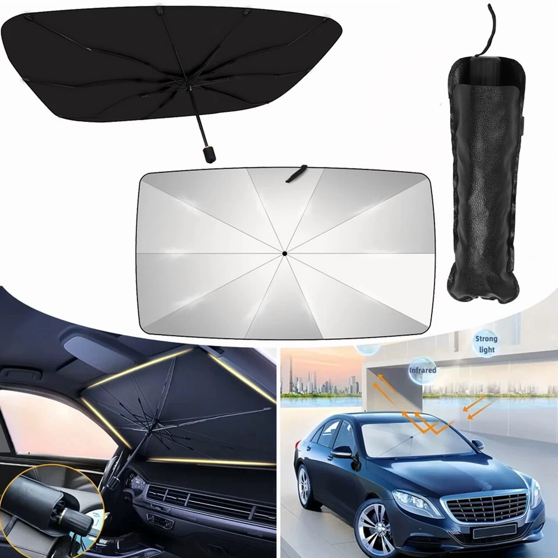 New Car Sun Shade Windshield Front Window Cover Visor Uv Umbrella Foldable 1Pc