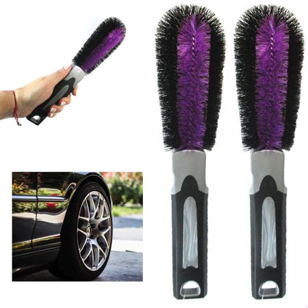 New Car Wheel Brush Easy Reach Rim Detailing Brush Soft Bristle Auto Tire 2 Pack