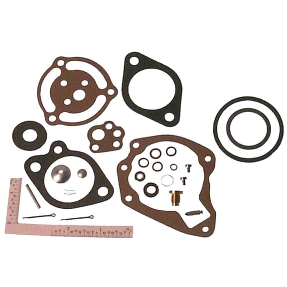 Carburetor Compatible with 1954-1978 Johnson Evinrude 5 6 25 30 35 40HP 2-Stroke Outboard Motor Complete Rebuild 1-Cyl Kit 40530 Cylinders 5-40HP 5HP 6HP Replaces 439075 385356 382052